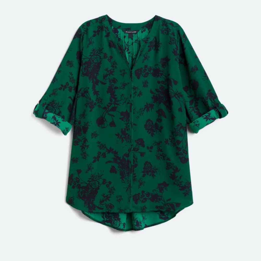Floral Green Blouse